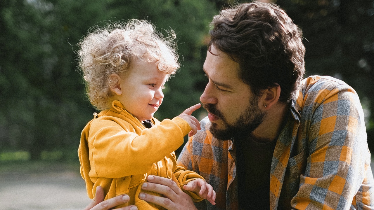 Father and toddler