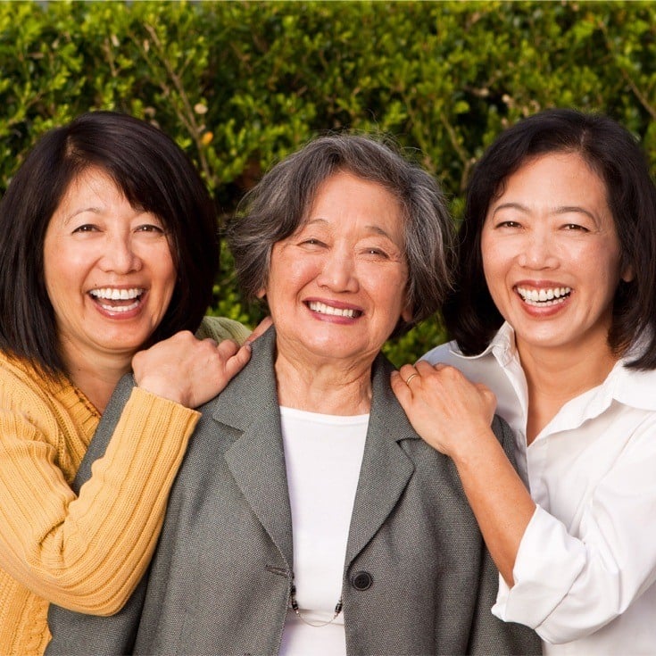 Mother and her two daughters