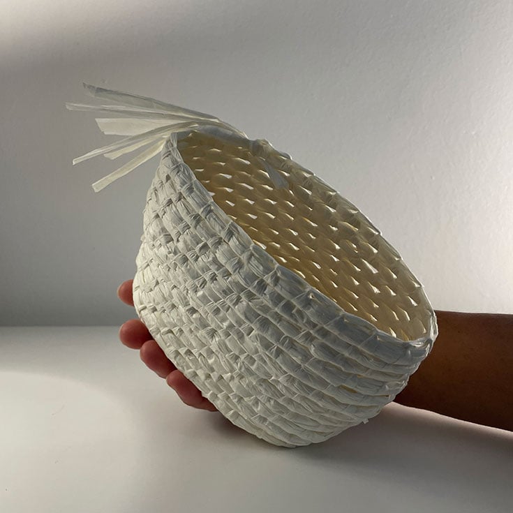 Lille Madden's traditional hand-woven basket