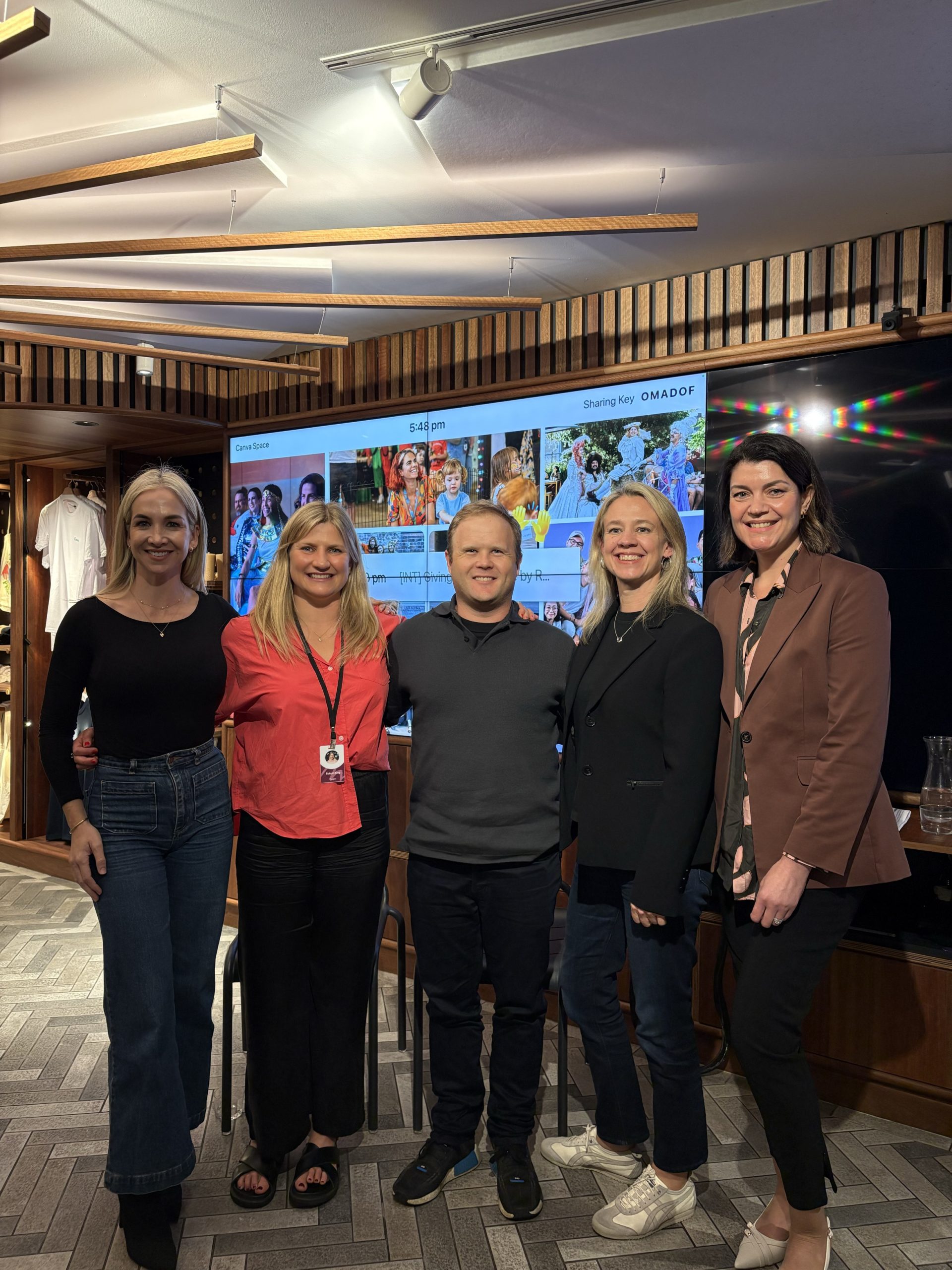 Rachael Rofe, Robyn King, Antonia Ruffell, Greg Roodt, Louise Pfeiffer at Canva