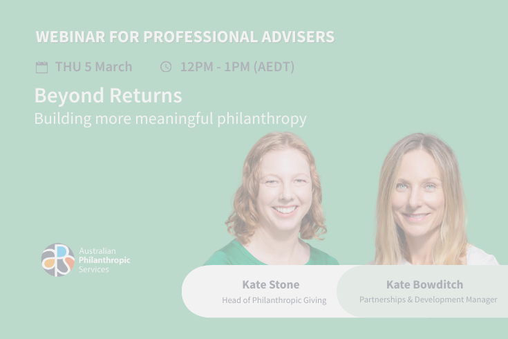 Building meaningful philanthropy