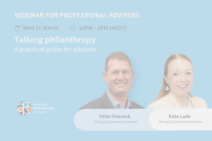 Talking philanthropy